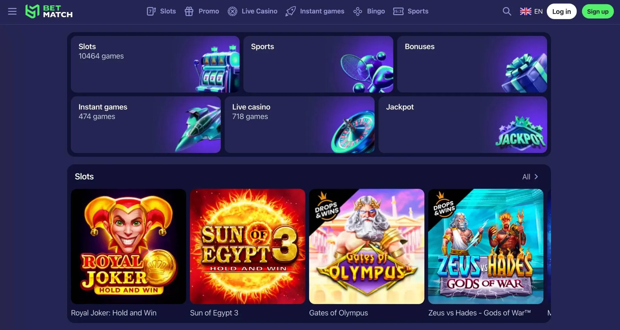 Betmatch online kaszinó bemutató